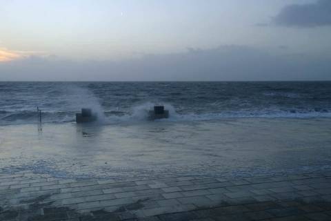 Büsum Hauptstrand Sturm Felix