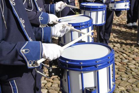 Spielmannszug bei Laternenlauf in Büsum