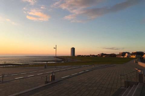 Anbaden in Büsum am Hauptstrand 2020